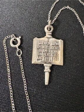 Vintage 1978-1979 925 Sterling Silver Who’s Who Student Honor Key Necklace